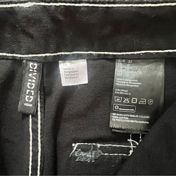 H&M Black & White Contrast Stitch High Waisted Ankle Pants - Picture 8 of 8